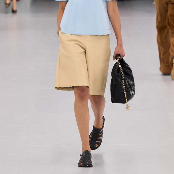 LOEWE Campo Fisherman Sandals in Black Calfskin Leather Size 39 - Picture 8 of 14